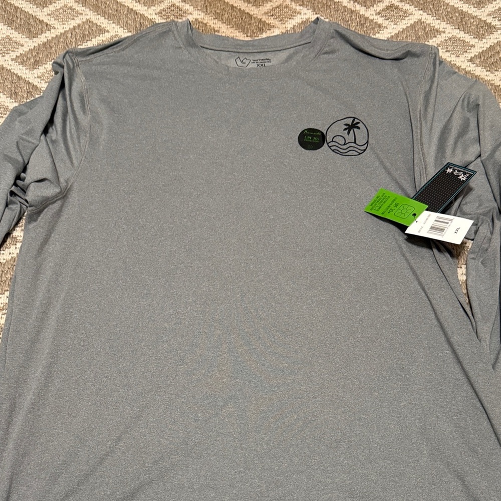 Burnside Heather Gray Long Sleeve UPF 30+ TShirt